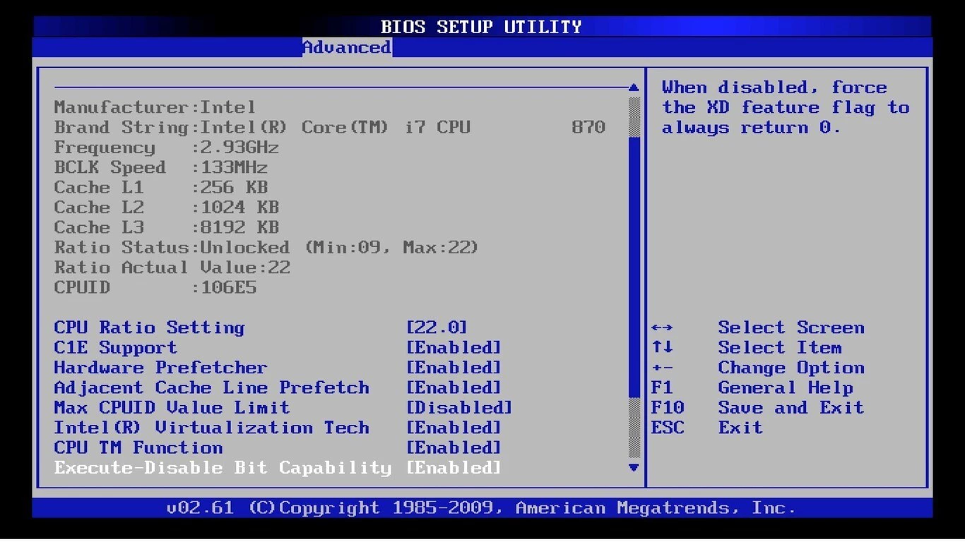 Ejemplo de BIOS