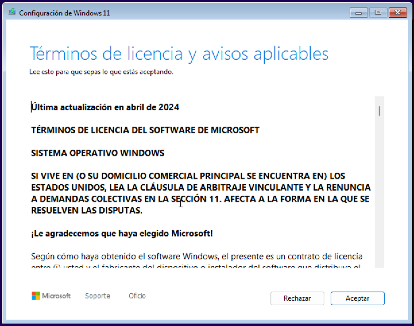 Términos de licencia