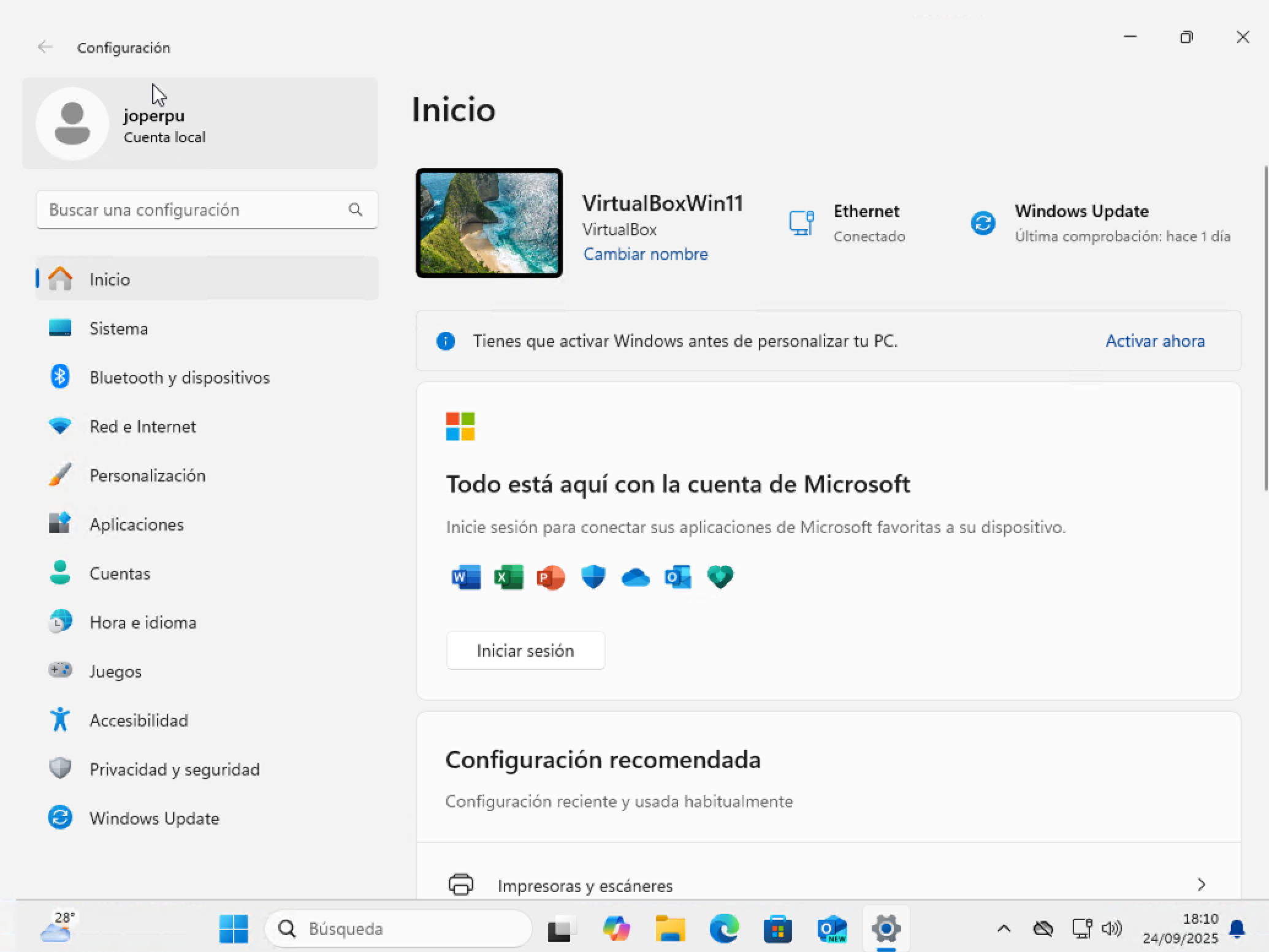 Configuración