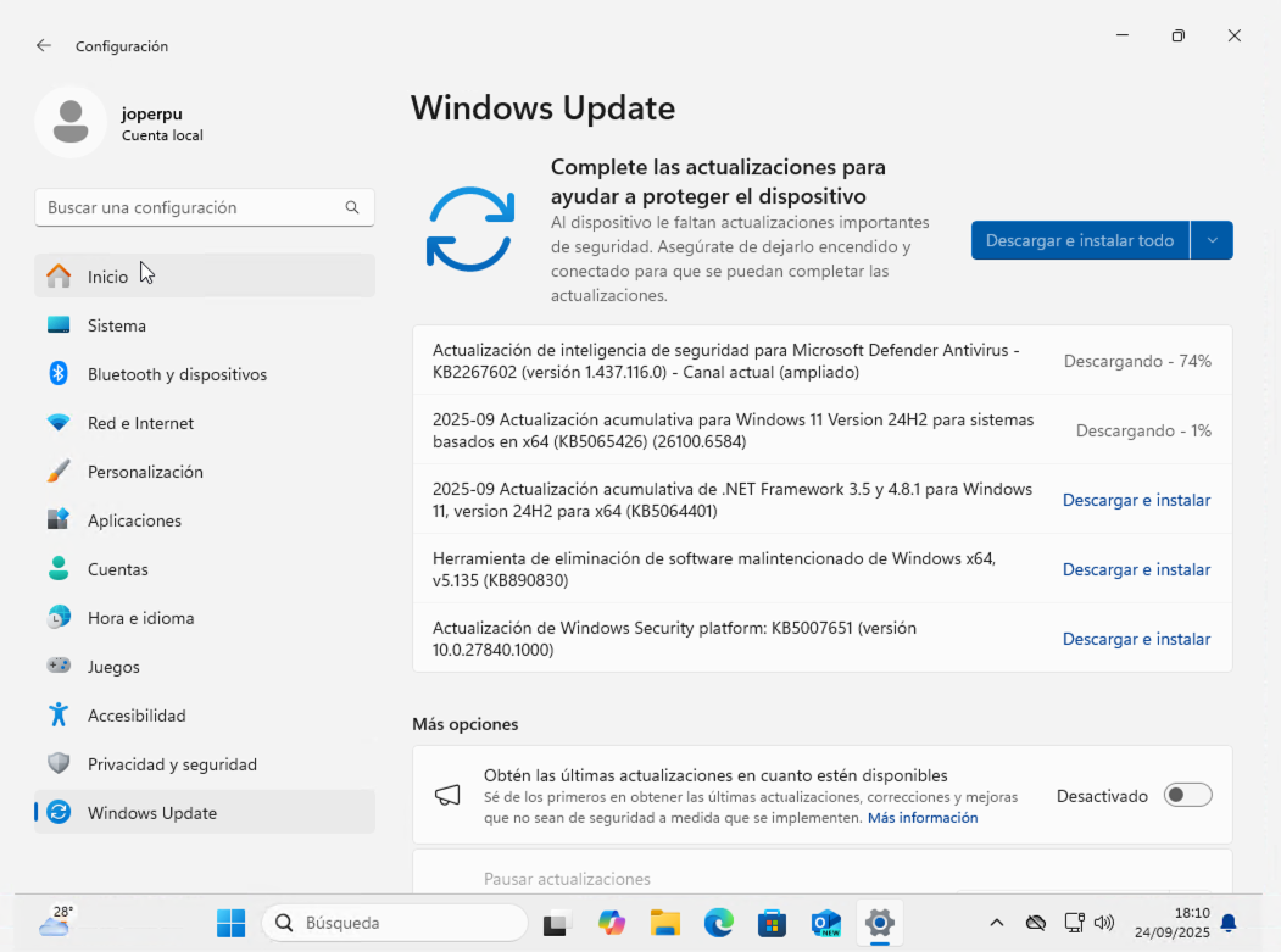 Actualizaciones