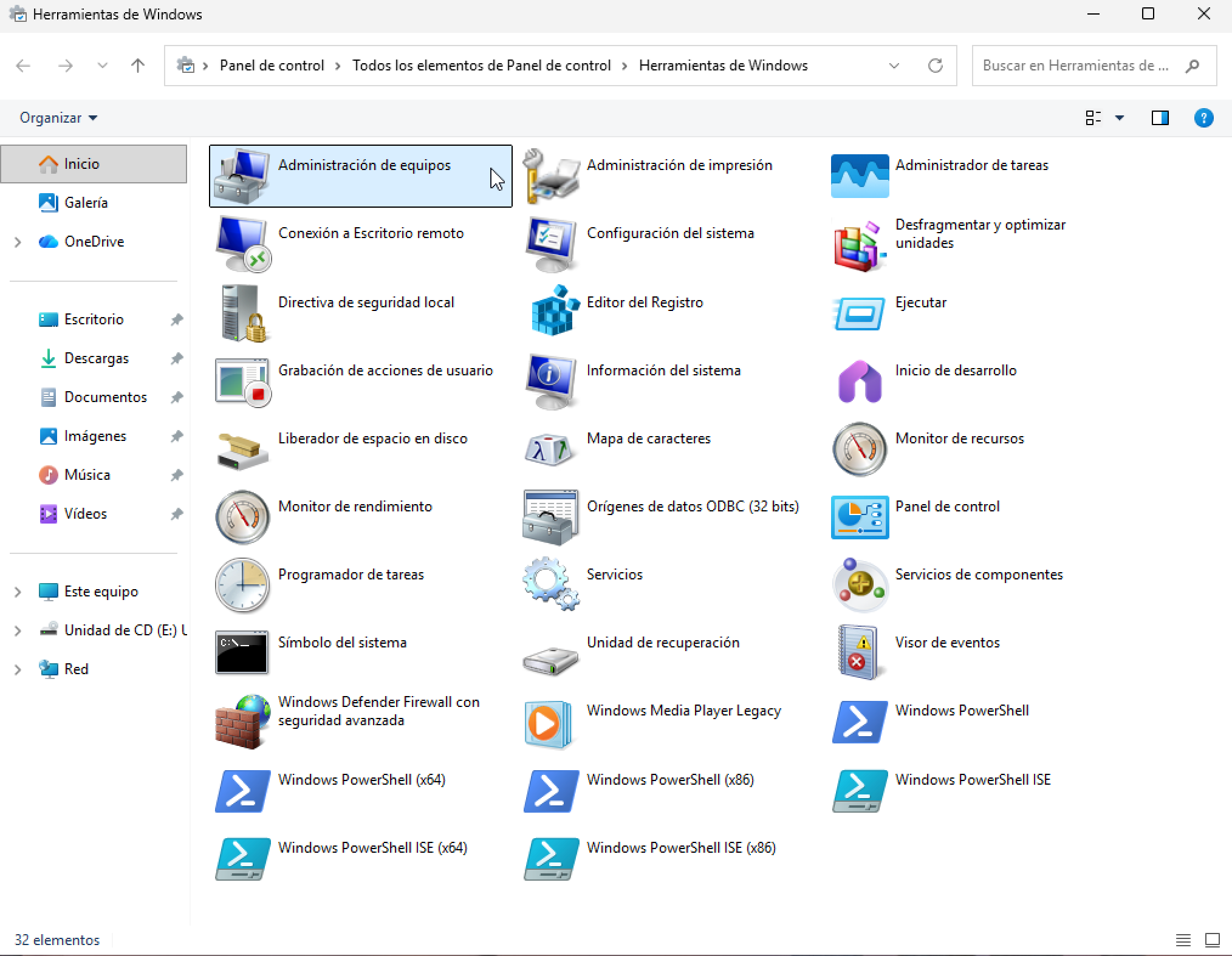Herramientas de Windows