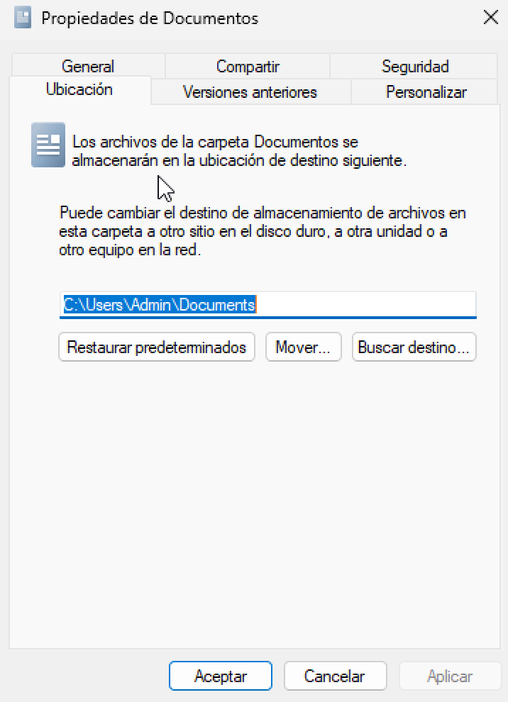 Propiedades usuario